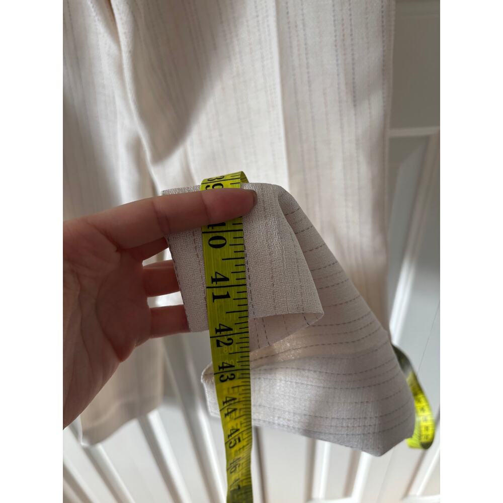 Cream Striped Dress Pants Size 8, Pre-Owned - Picture 6 of 9